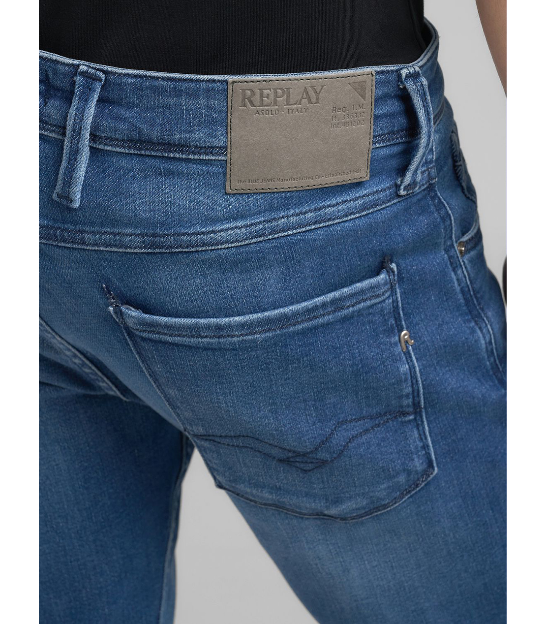 スリムフィットANBASS ブルーパワーストレッチデニム 詳細画像 ブルー 5